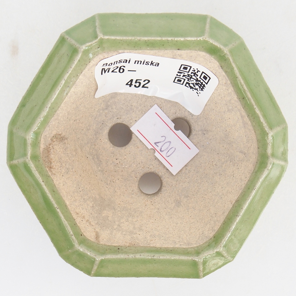 Ceramic bonsai bowl 8,5 x 8 x 4 cm, green