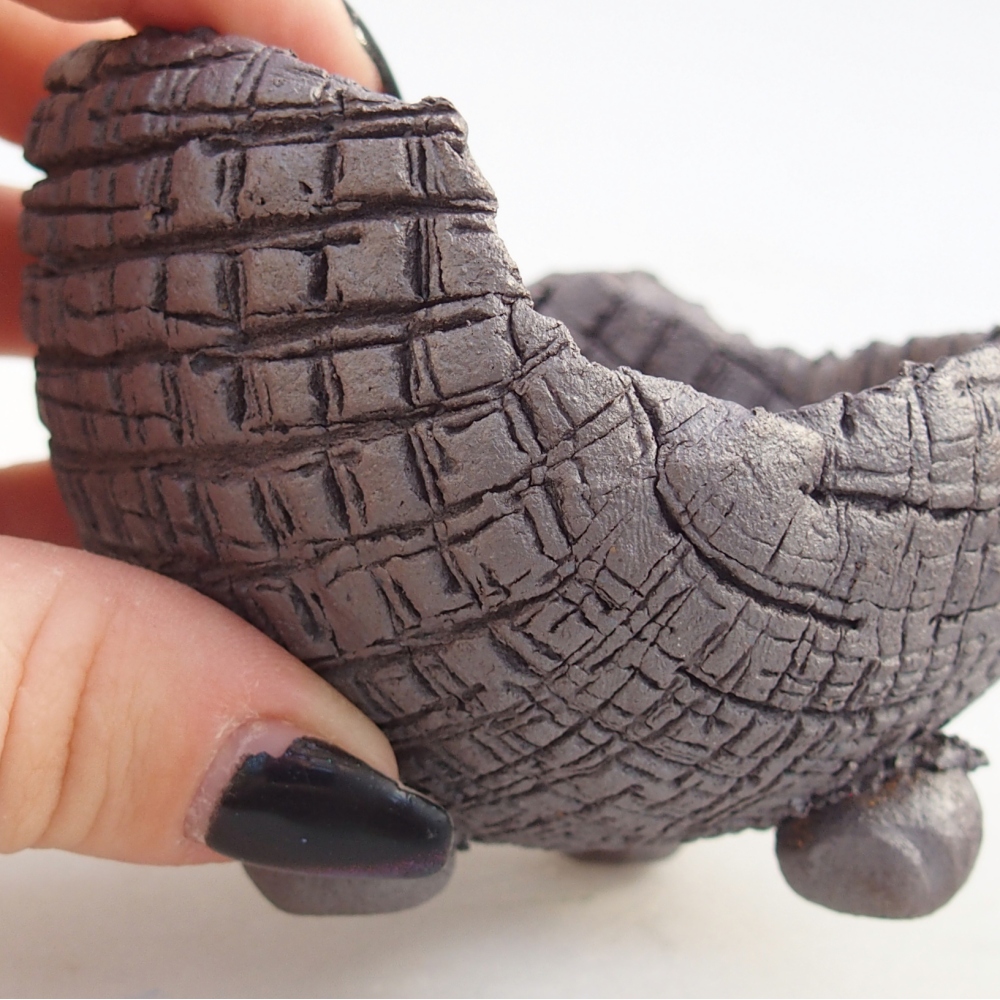 Ceramic Shell 8 x 8 x 6,5 cm , metallic colour