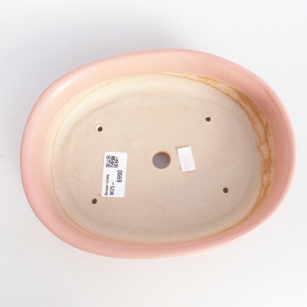Ceramic bonsai bowl 22 x 17 x 5 cm, pink