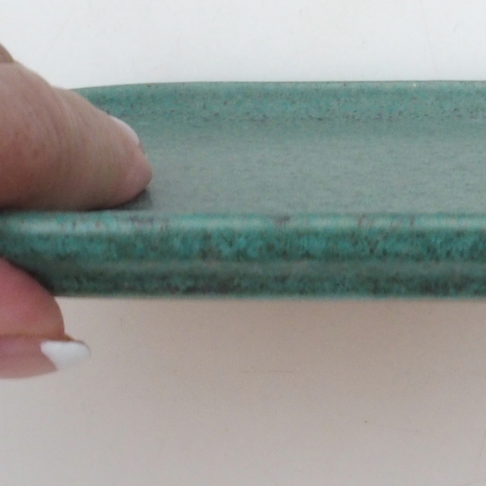 Ceramic bowl H38 -12 x 11 x 1 cm - green