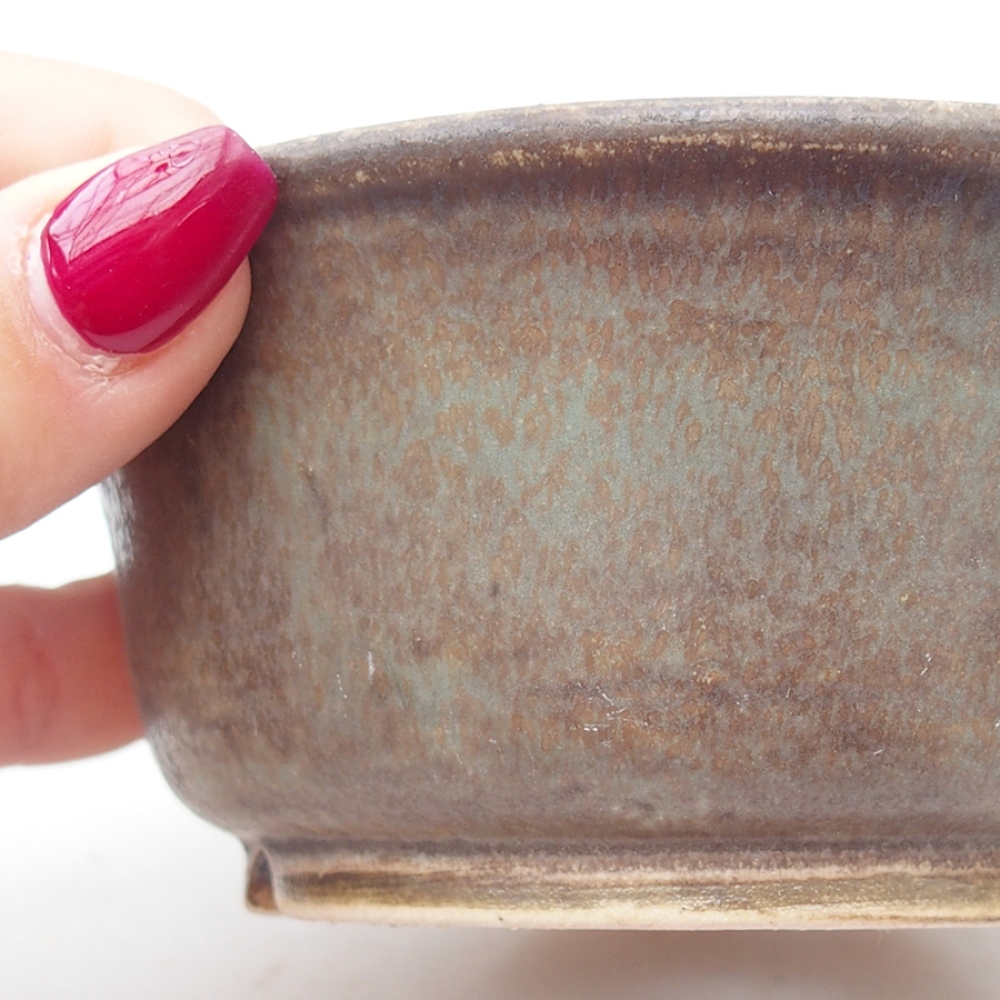 Ceramic bonsai bowl 11,5 x 11,5 x 5 cm, color green