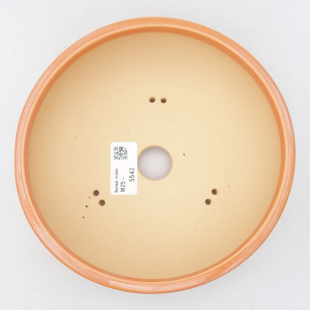 Ceramic bonsai bowl 18 x 18 x 6 cm, color orange