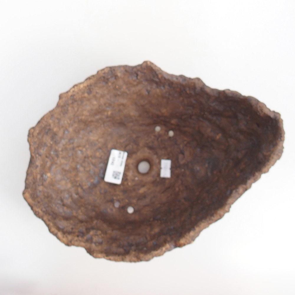 Ceramic shell 19 x 15 x 14 cm , colour brown