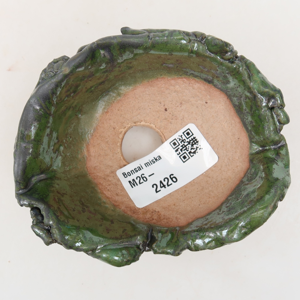 Ceramic Shell  10 x 8.5 x 5 cm, green