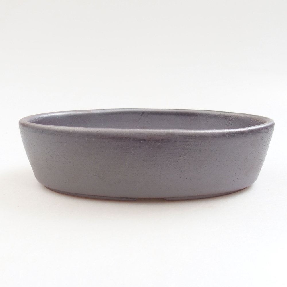 Ceramic bonsai bowl 16,5 x 11,5 x 4 cm, color metallic