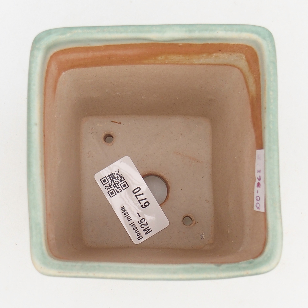 Ceramic bonsai bowl 8,5 x 8,5 x 11,5 cm, green