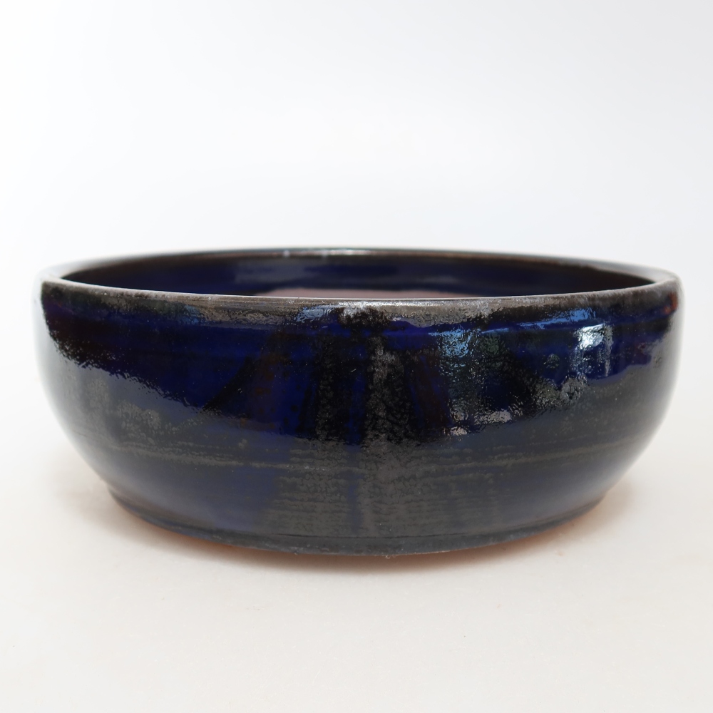Ceramic bonsai bowl 16 x 16 x 5,5 cm, colour blue