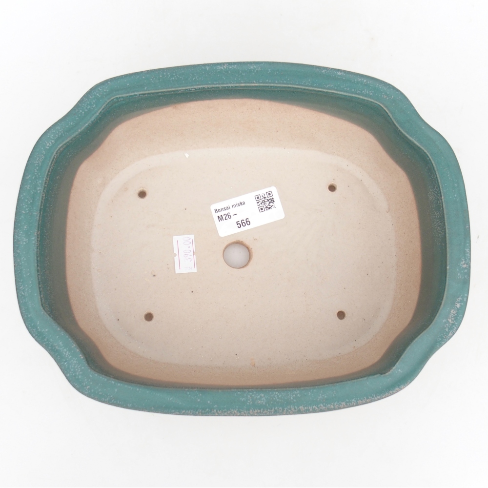 Ceramic bonsai bowl 22 x 18 x 7,5 cm, colour blue