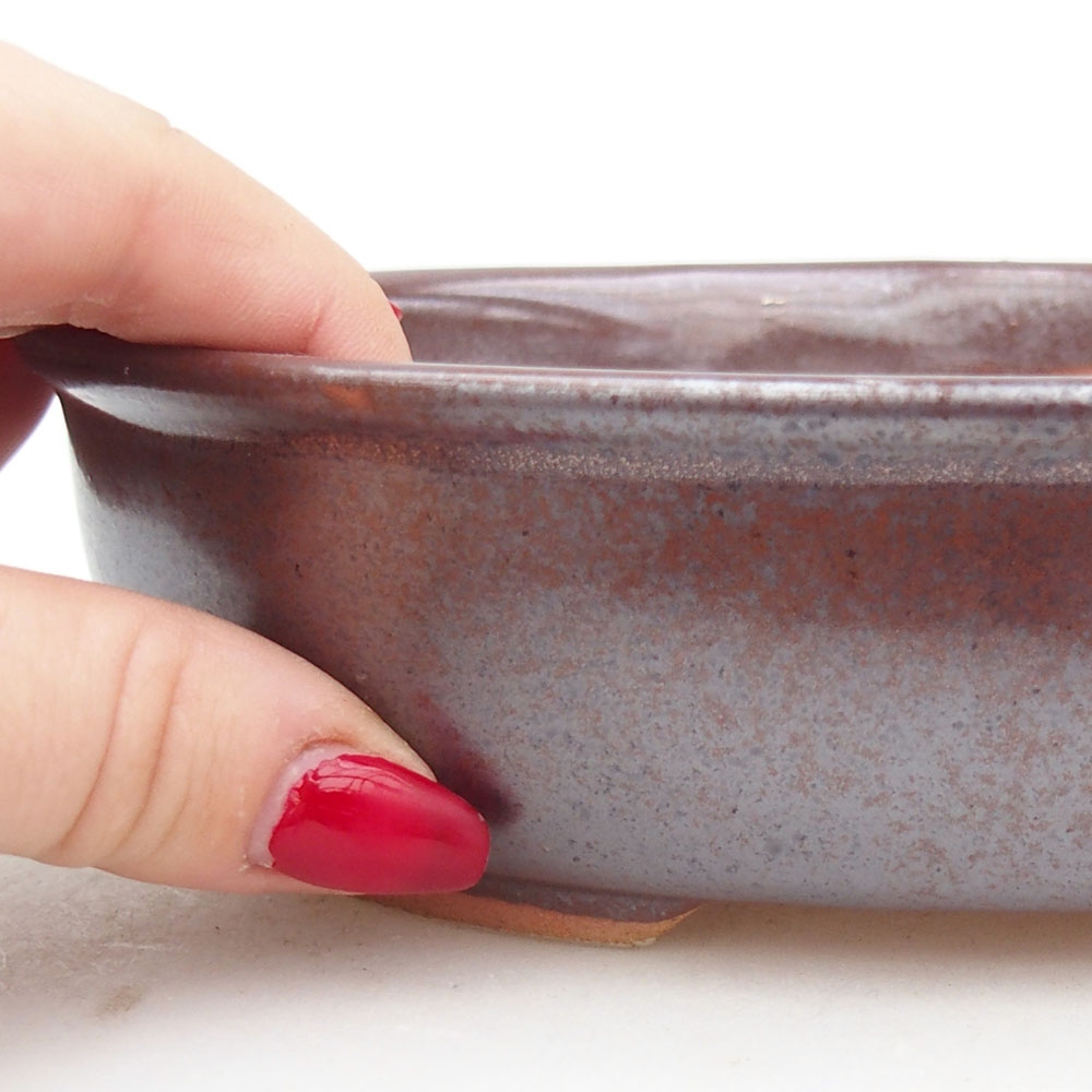 Ceramic bonsai bowl 19 x 14 x 5 cm, brown