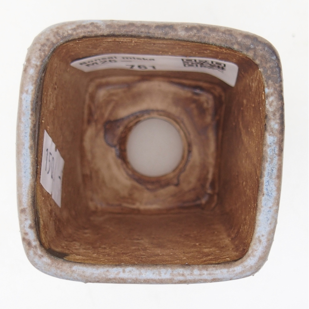 Ceramic bonsai bowl 5 x 5 x 6,5 cm, colour blue