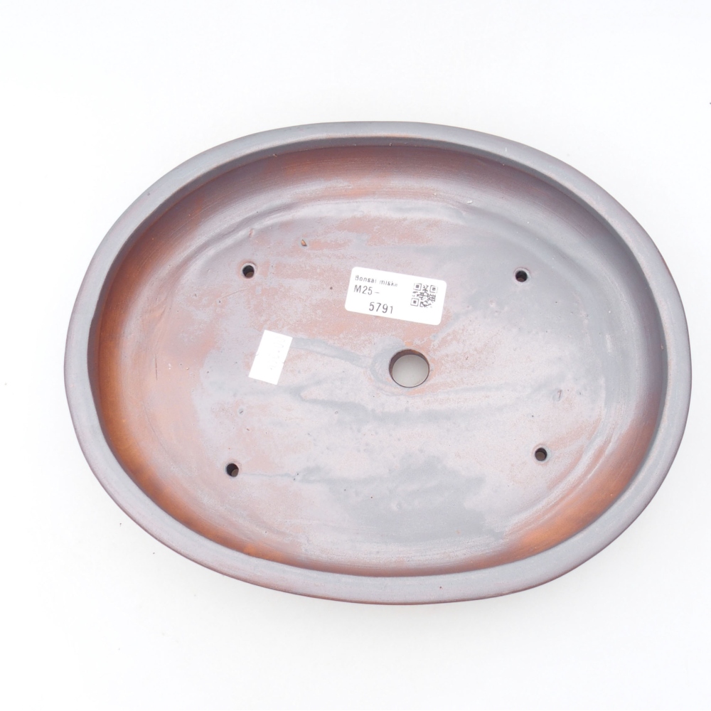 Ceramic bonsai bowl 25 x 20 x 4 cm, color metallic