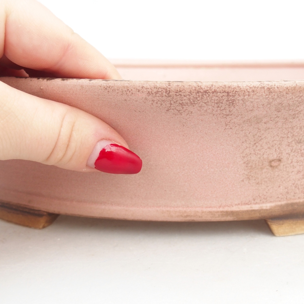 Ceramic bonsai bowl 28 x 25 x 6 cm, pink