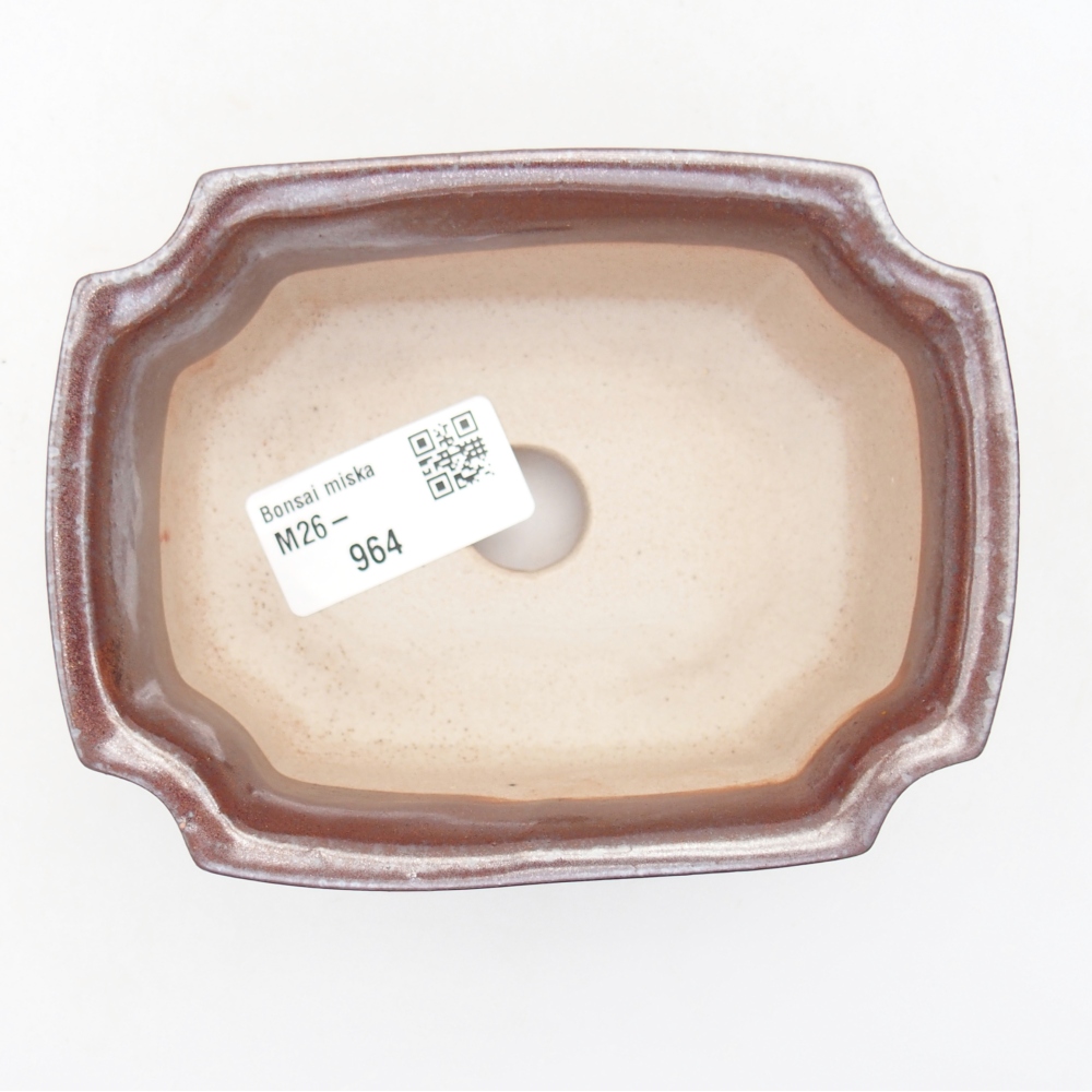 Ceramic bonsai bowl 12 x 9 x 5 cm, brown