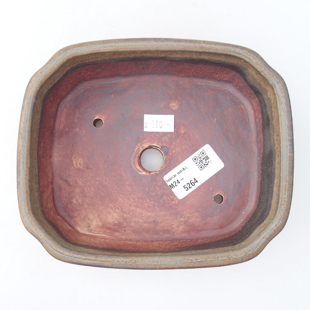 Ceramic bonsai bowl 17,5 x 14 x 4,5 cm, color blue