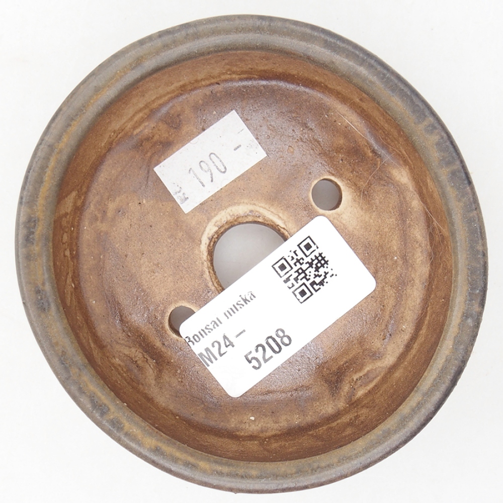 Ceramic bonsai bowl 9 x 9 x 3,5 cm, color brown