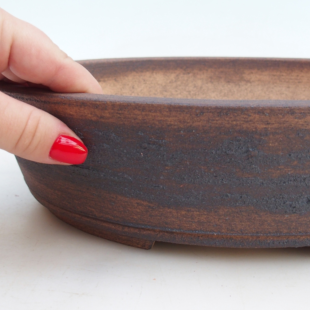 Bonsai bowl 28 x 21,5 x 8 cm , colour brown