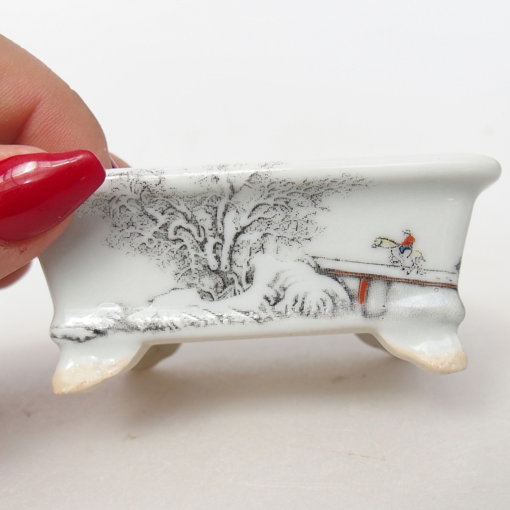 Mini bonsai bowl 8 x 6 x 3 cm, white