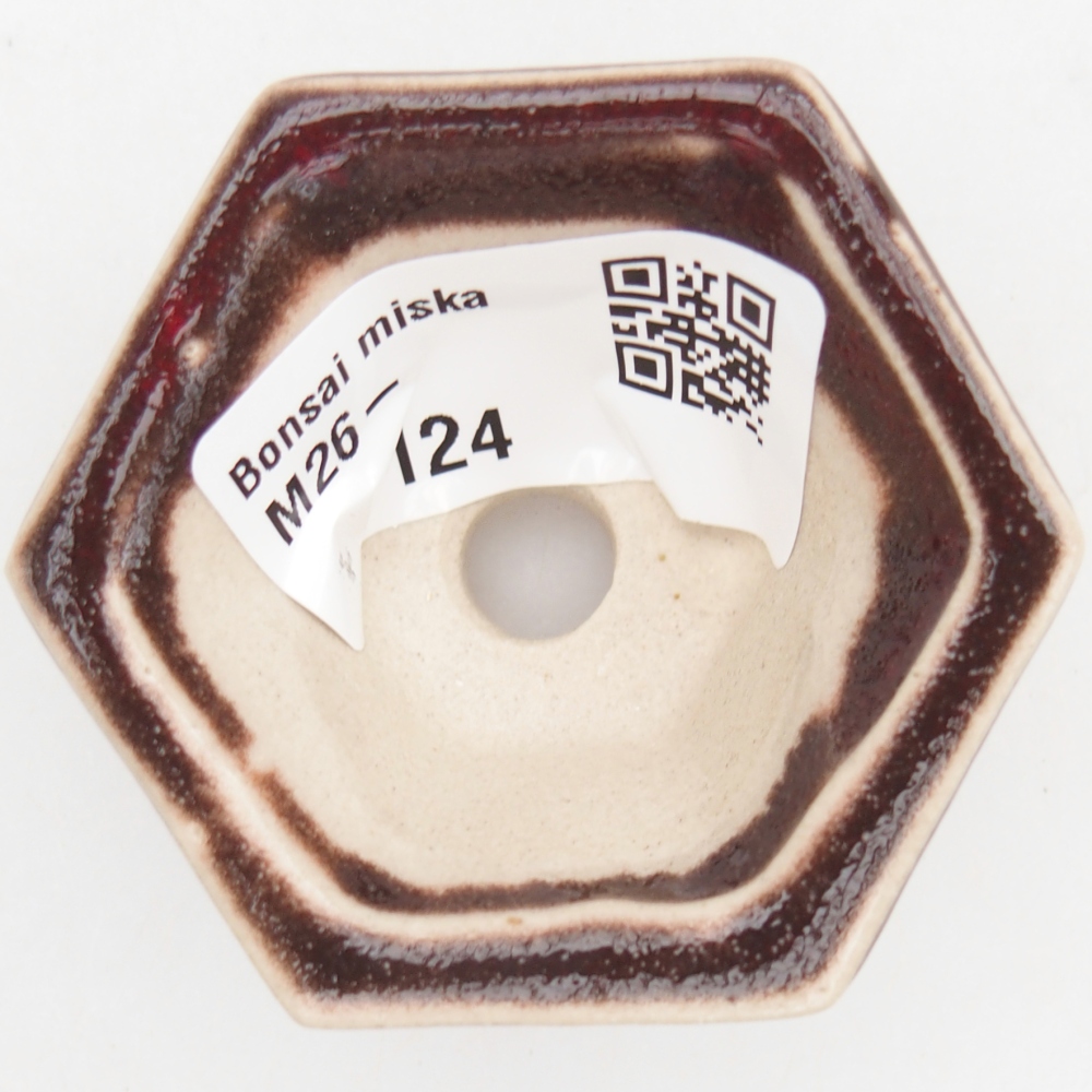 Mini bonsai bowl 5,5 x 5 x 3 cm, colour red