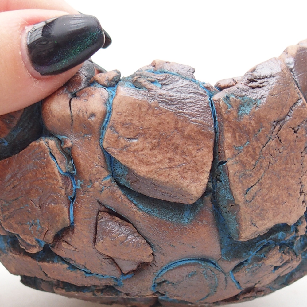 Ceramic Shell 11,5 x 11 x 7,5 cm , colour blue