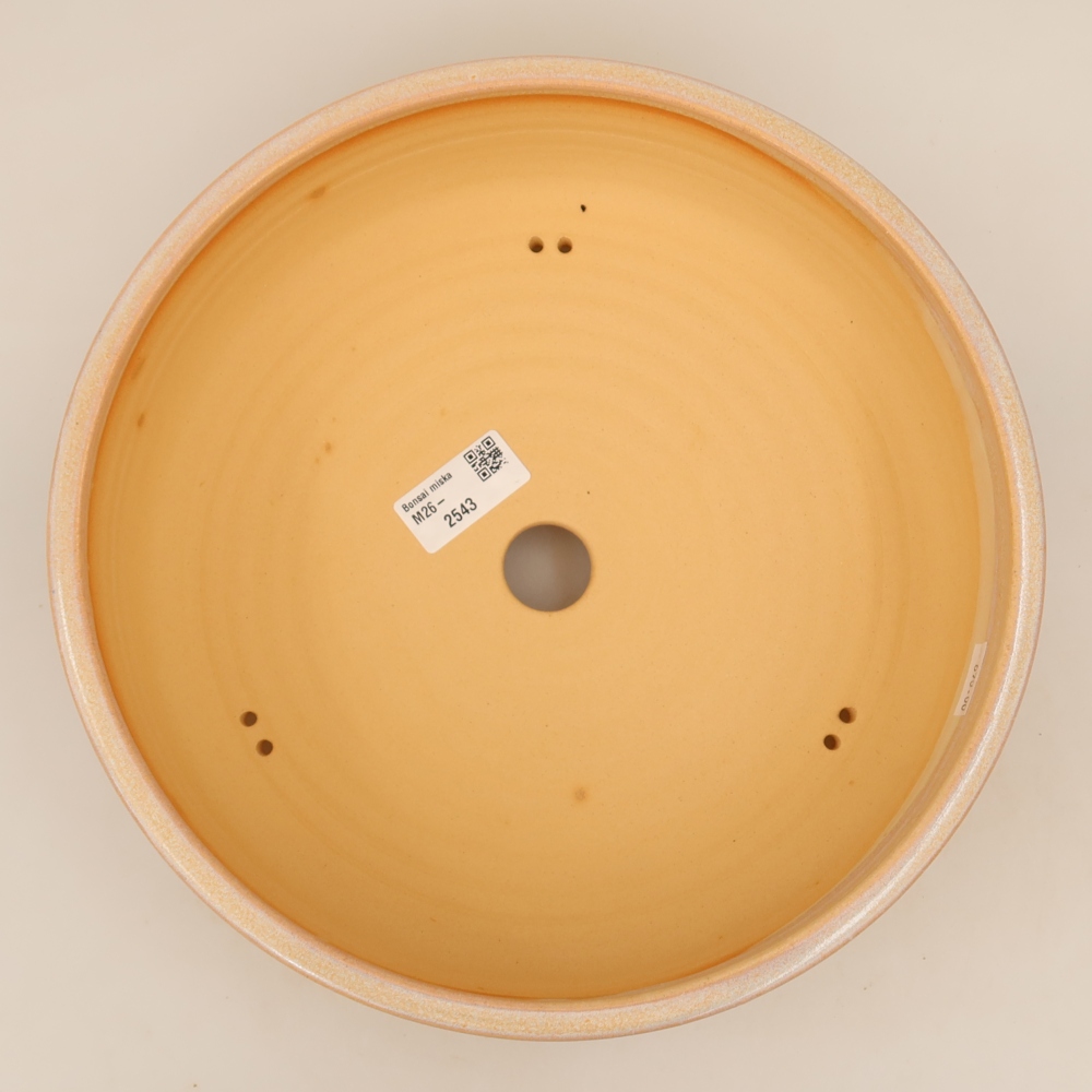 Ceramic bonsai pot, 27 x 27 x 7 cm, beige