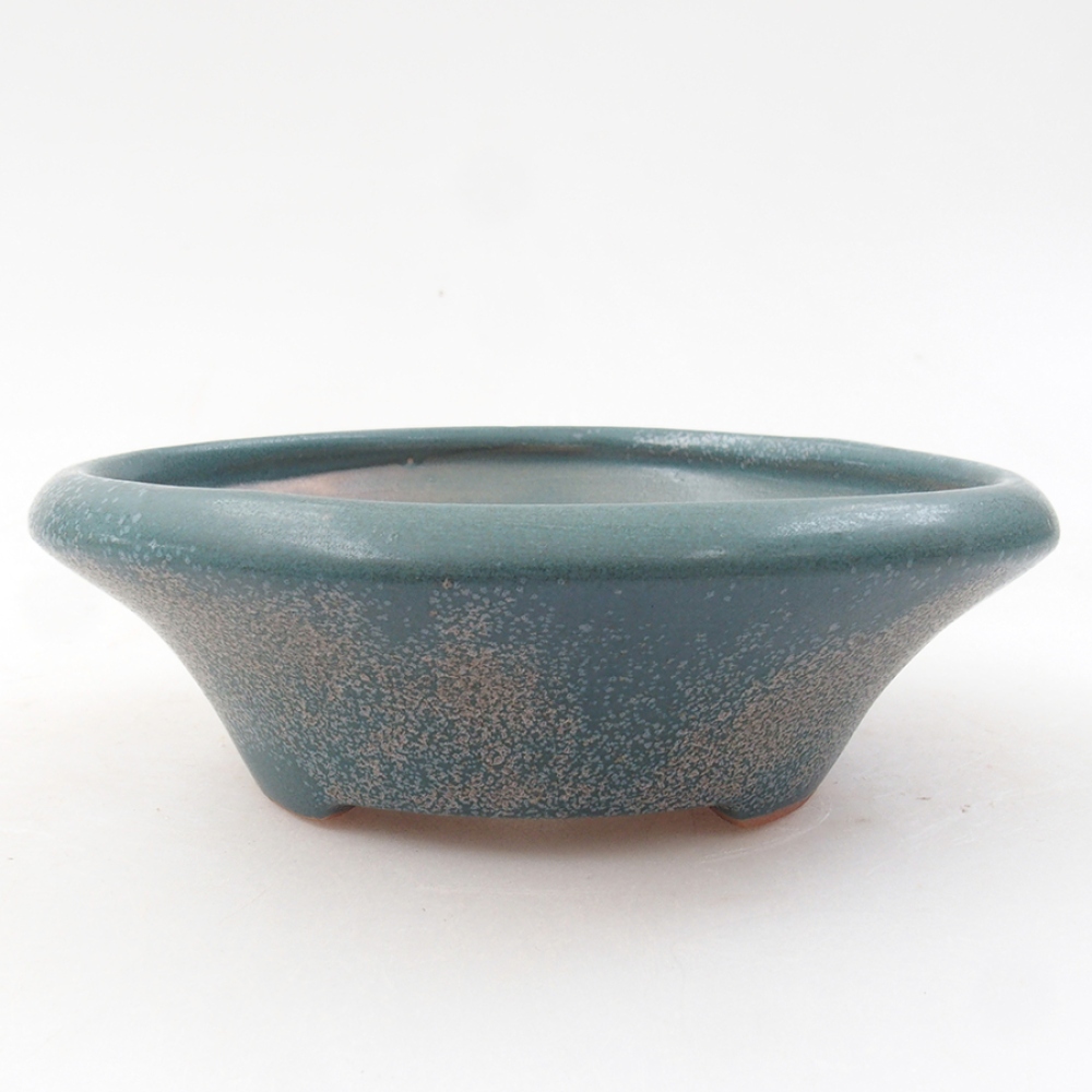 Ceramic bonsai bowl 13,5 x 13,5 x 5 cm, color blue