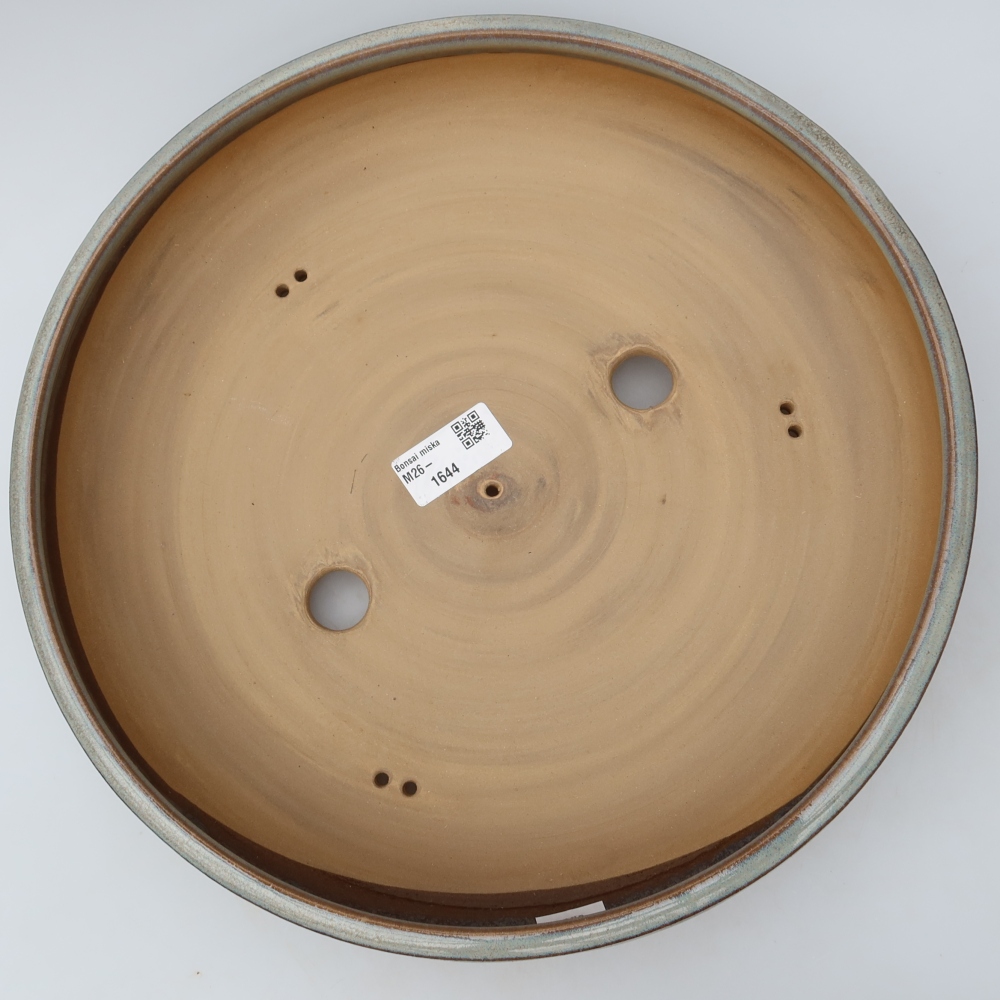 Ceramic bonsai pot, 30 x 30 x 7 cm, gray