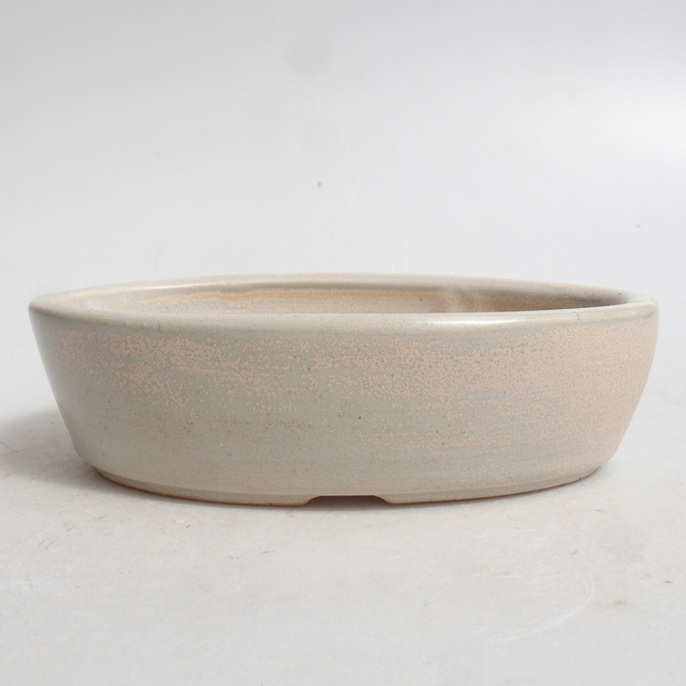 Ceramic bonsai bowl 15 x 9,5 x 4 cm, color beige