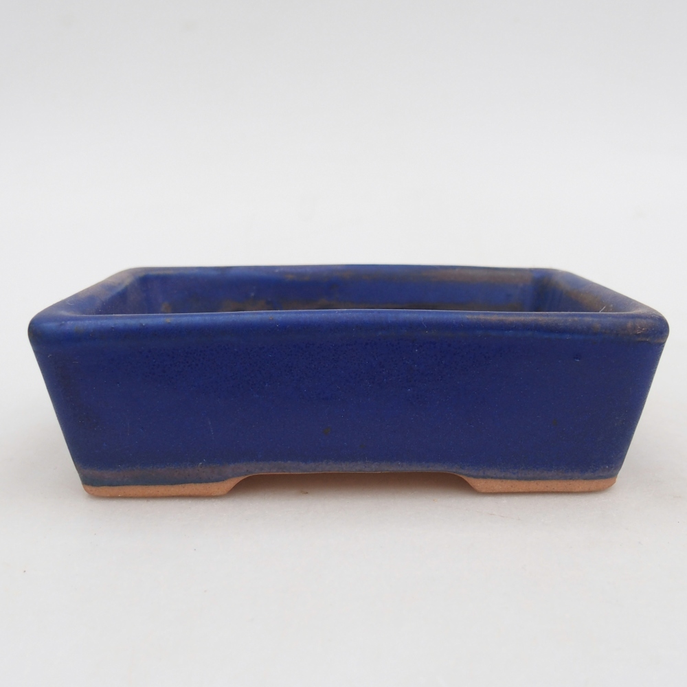 Ceramic bonsai bowl 11,5 x 9,5 x 6 cm, colour blue