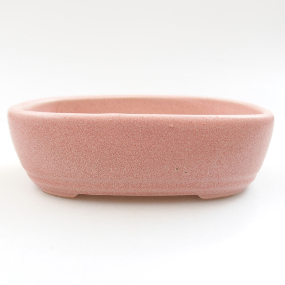 Ceramic bonsai bowl 13 x 9 x 4 cm, color pink