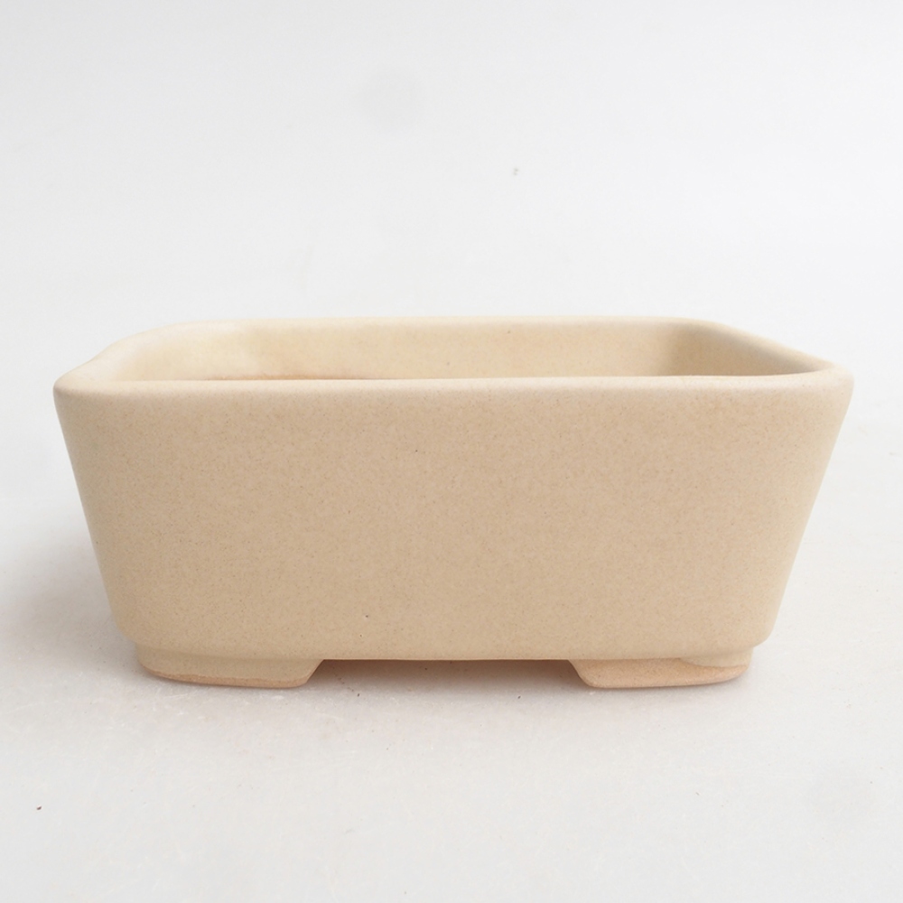 Ceramic bonsai bowl 10,5 x 9 x 4,5 cm, color beige