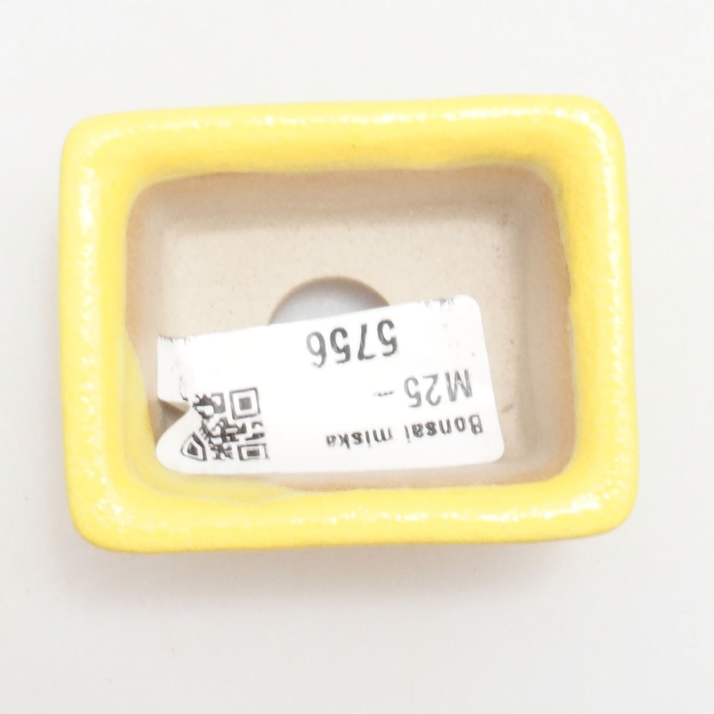 Ceramic bonsai bowl 5,5 x 4 x 2,5 cm, yellow