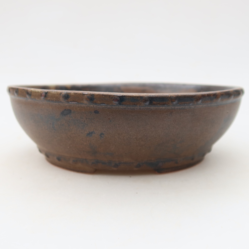 Ceramic bonsai bowl 18 x 18 x 5,5 cm, brown