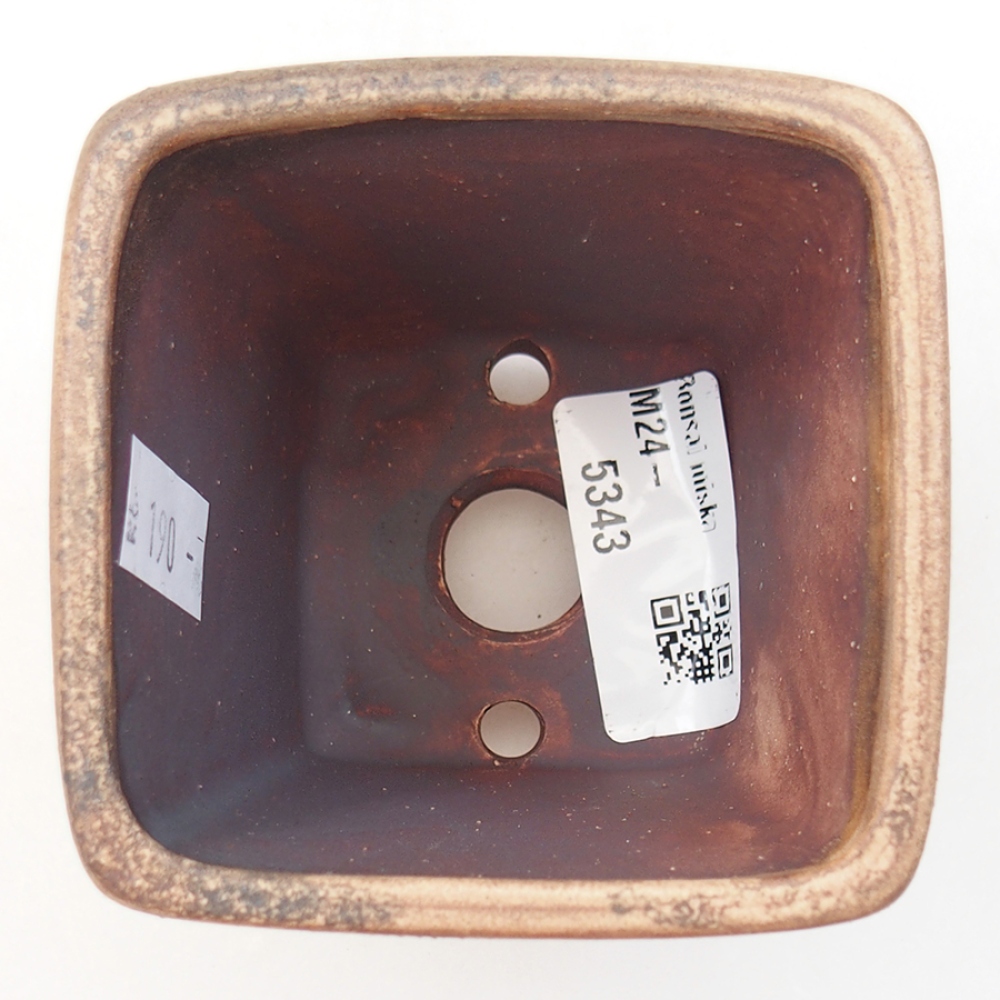 Ceramic bonsai bowl 7,5 x 7,5 x 7,5 cm, color pink