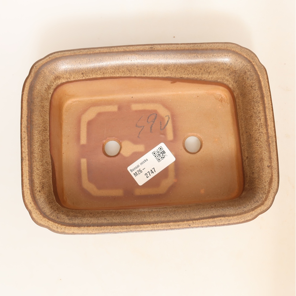 Ceramic Bowl, 20 x 15.5 x 5.5 cm, brown