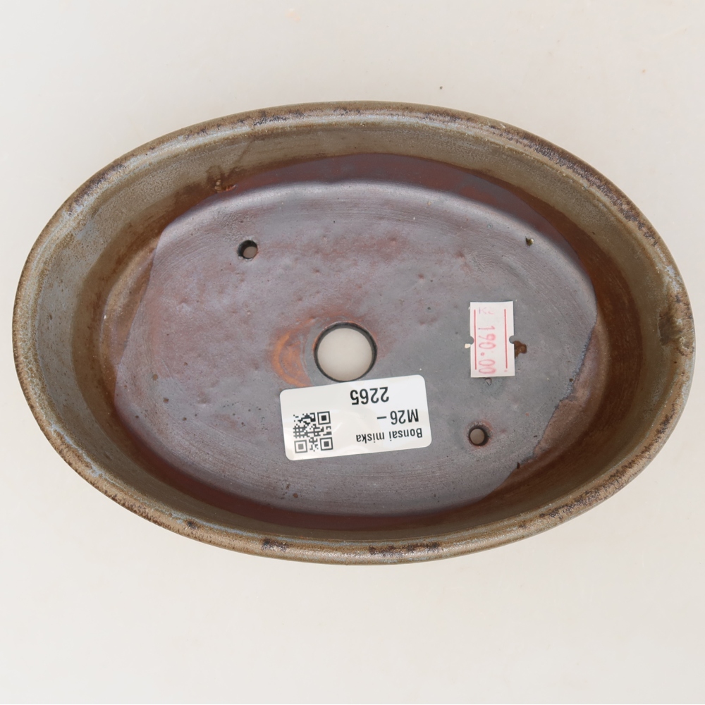 Ceramic bonsai bowl 16,5 x 11,5 x 4,5 cm, brown