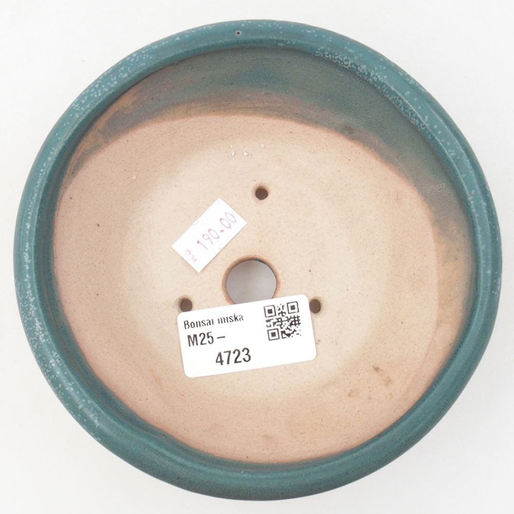 Ceramic bonsai bowl 13,5 x 13,5 x 5 cm, color blue