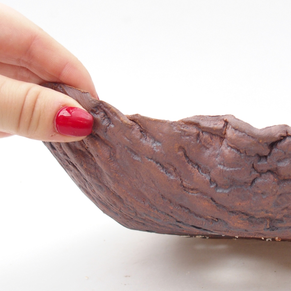 Ceramic Shell 23 x 16,5 x 6 cm , colour brown