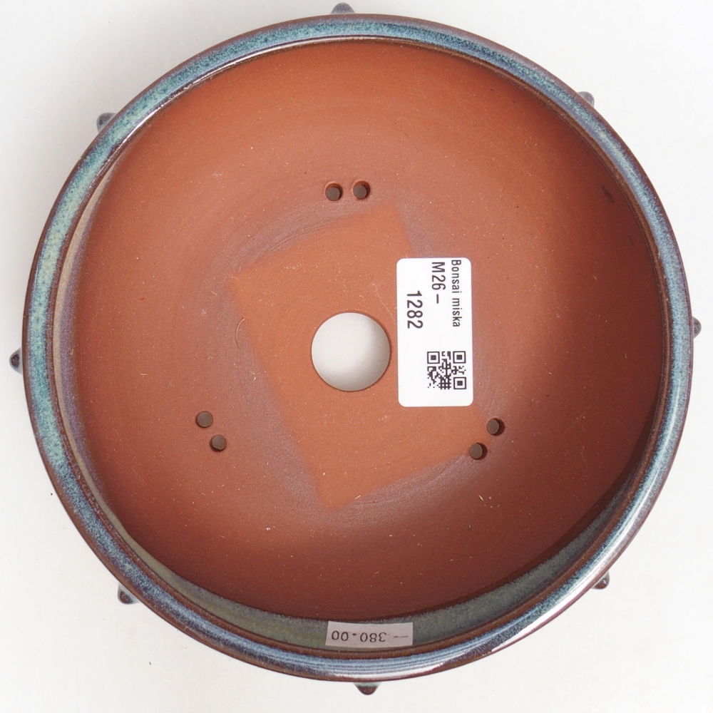 Ceramic bonsai bowl 16 x 16 x 5 cm, colour blue