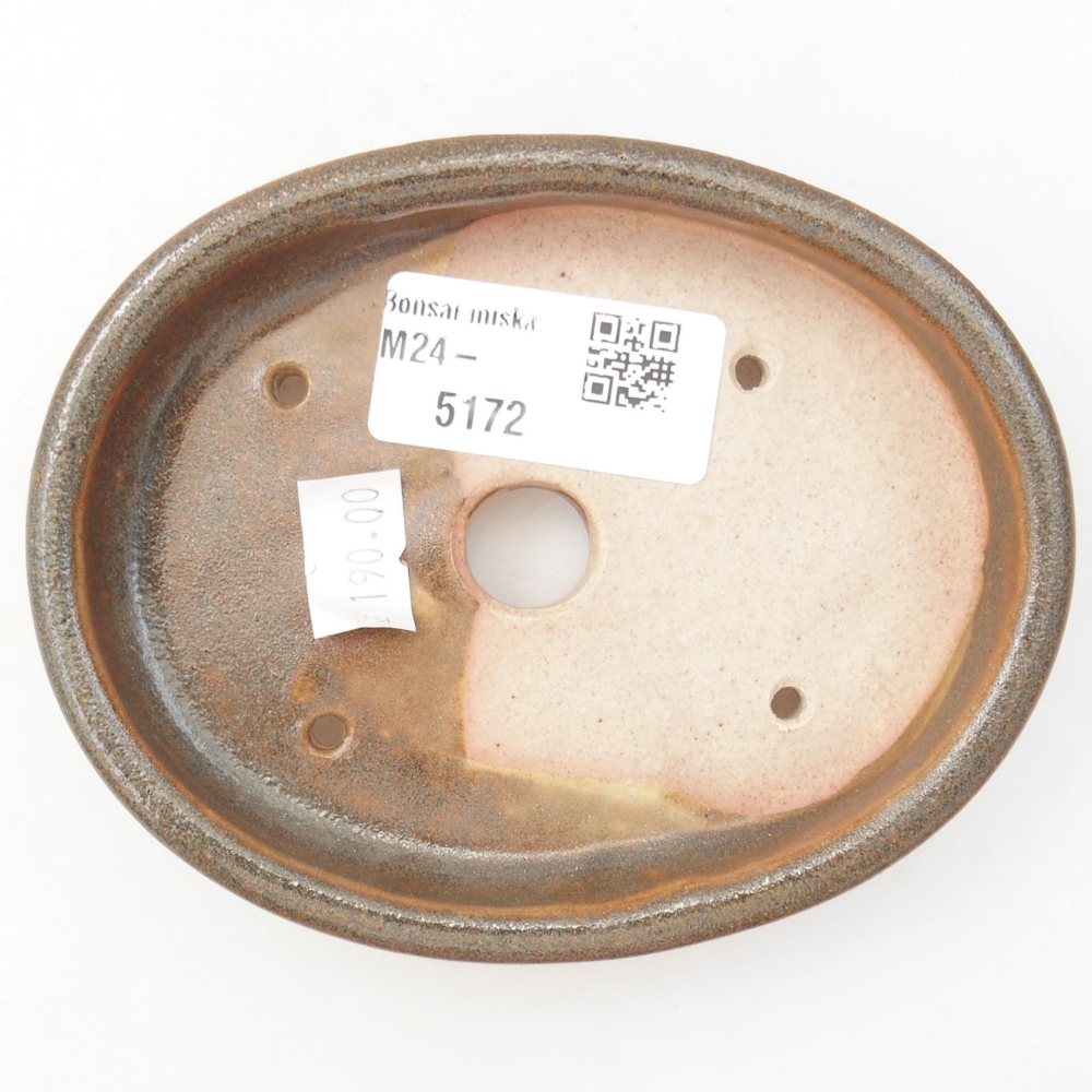 Ceramic bonsai bowl  11,5 x 9 x 2,5 cm, color brown