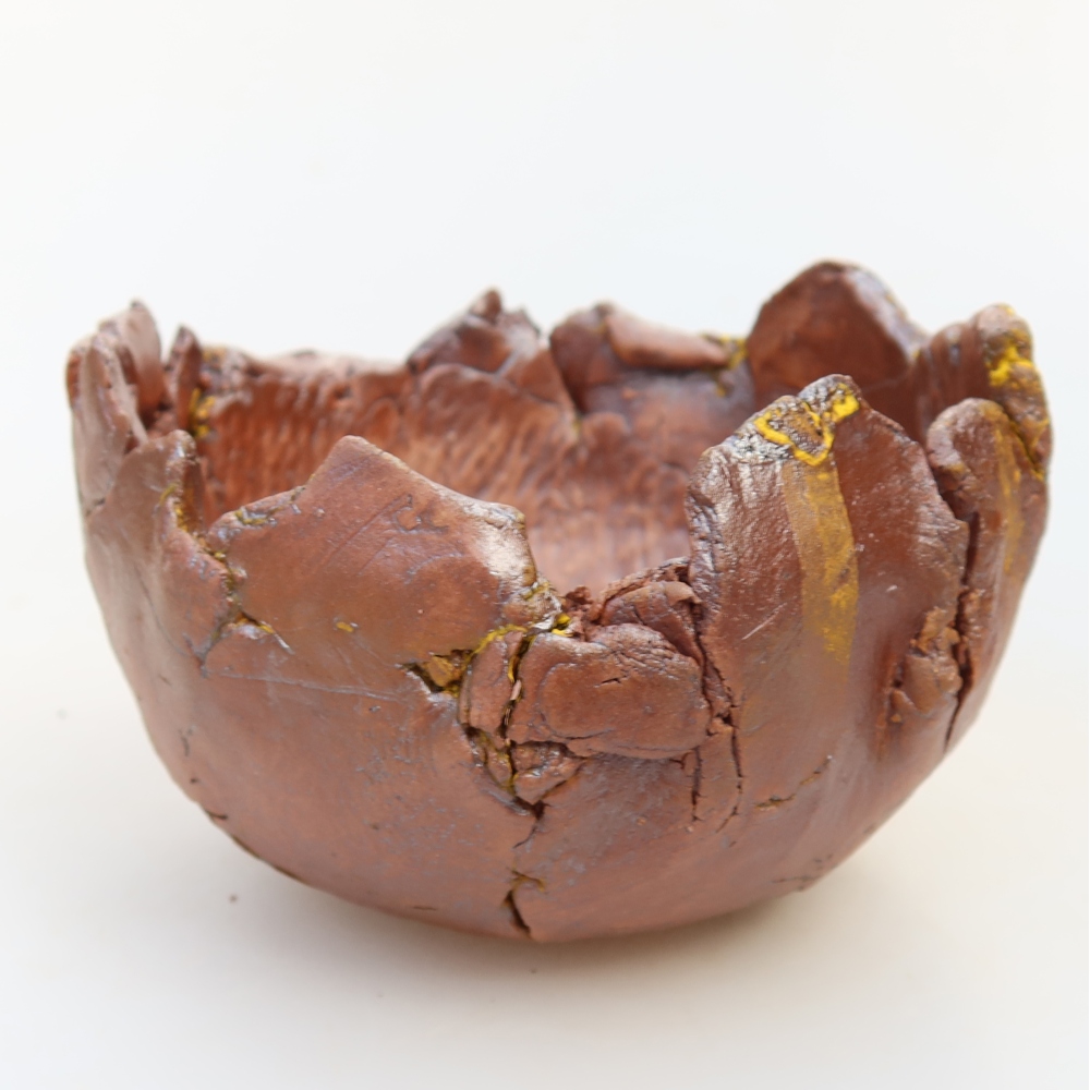 Ceramic Shell, 10 x 10 x 7 cm, yellow