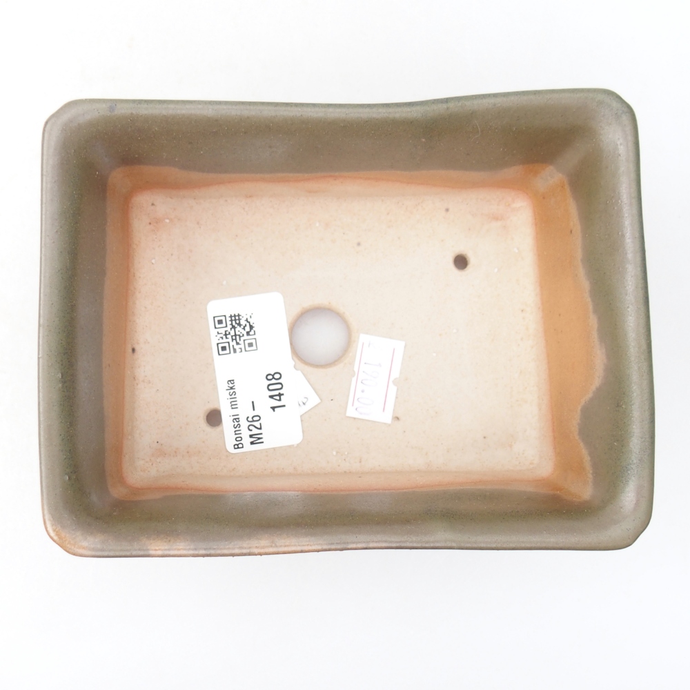 Ceramic bonsai bowl 13,5 x 10 x 5,5 cm, brown
