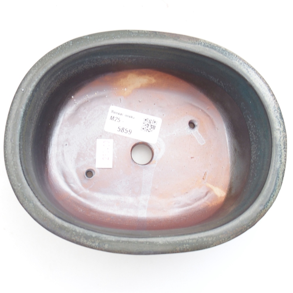 Ceramic bonsai bowl 18 x 15 x 6 cm, color gray