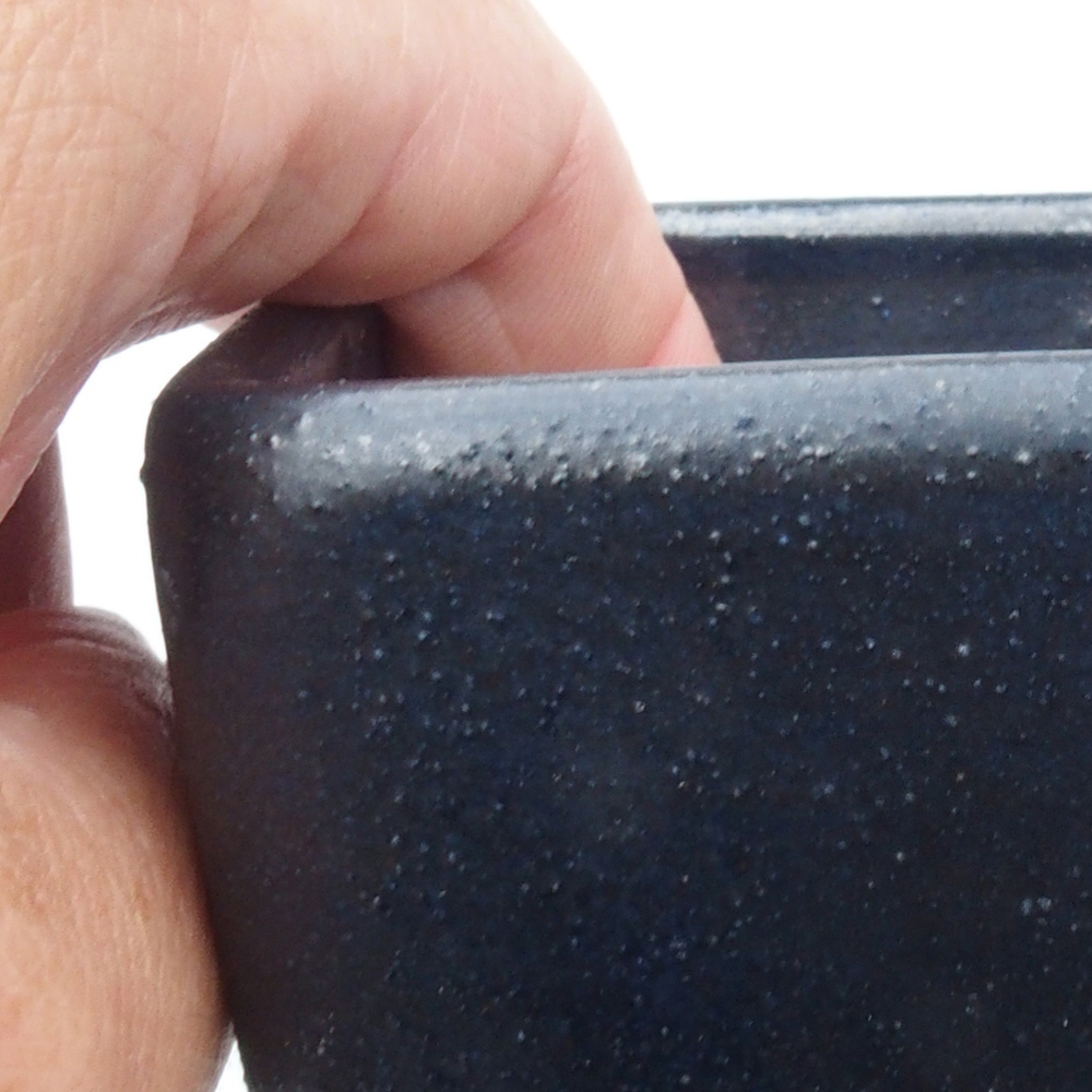 Ceramic bonsai bowl 8 x 8 x 10,5 cm, color blue