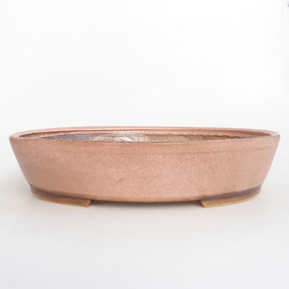 Ceramic bonsai bowl 28 x 24 x 6 cm, pink