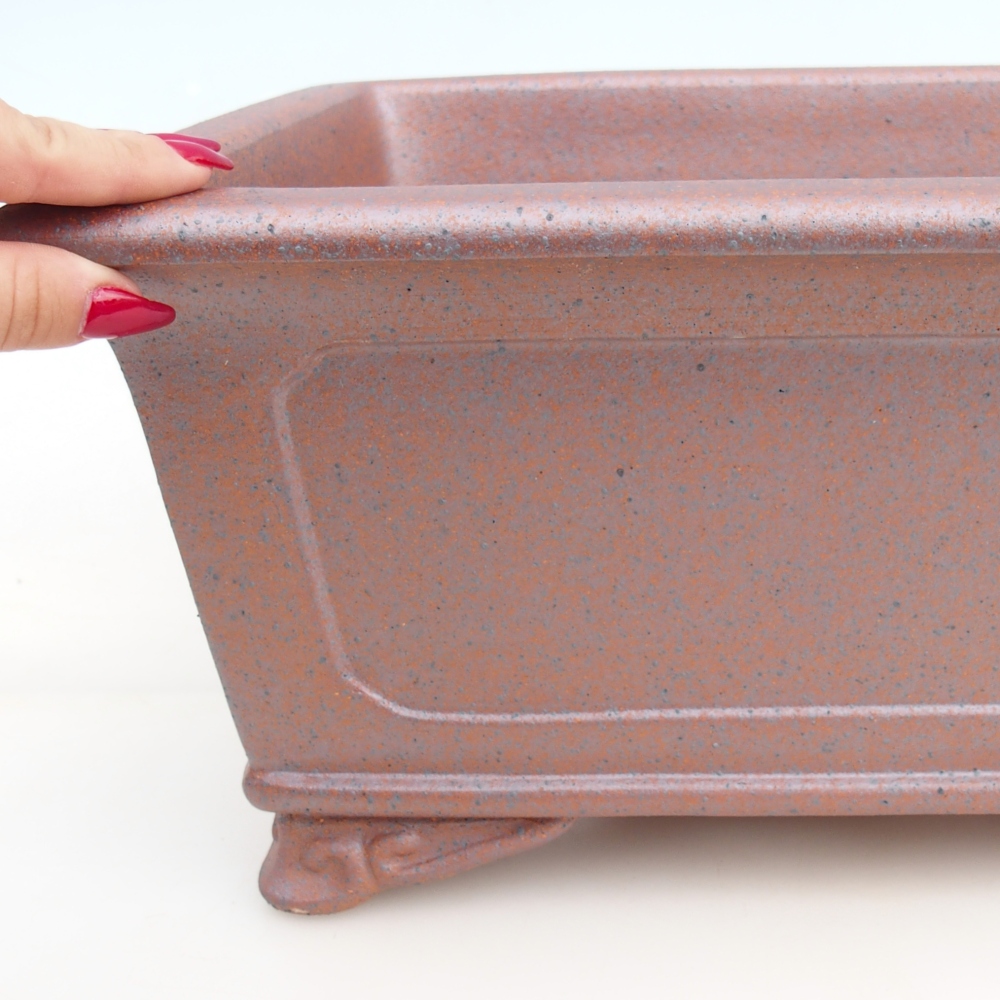 Ceramic bonsai bowl 41,5 x 29 x 17 cm , metal colour - PERSONAL COLLECTION ONLY or pallet transport