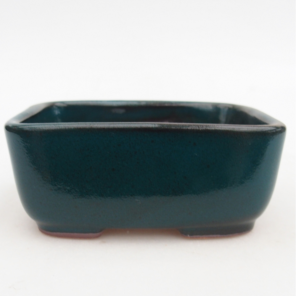 Ceramic bonsai bowl 12,5 x 10 x 5 cm, green