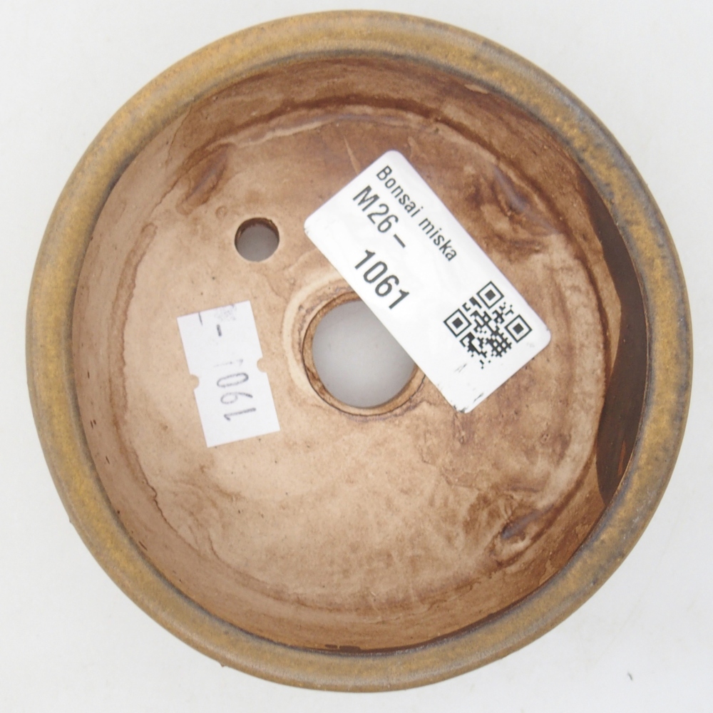 Ceramic bonsai bowl 9 x 9 x 3,5 cm, brown