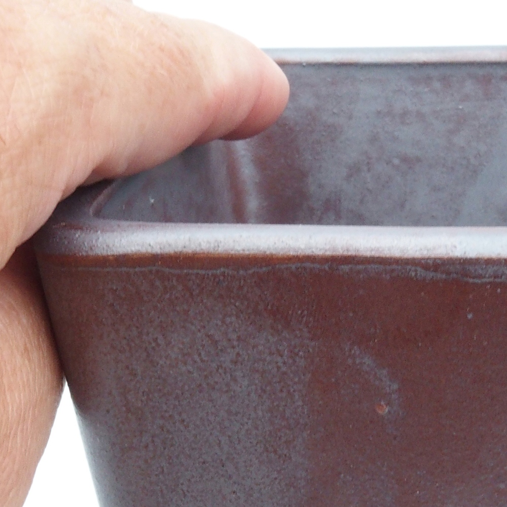 Ceramic bonsai bowl 10,5 x 10,5 x 10,5 cm, color metallic