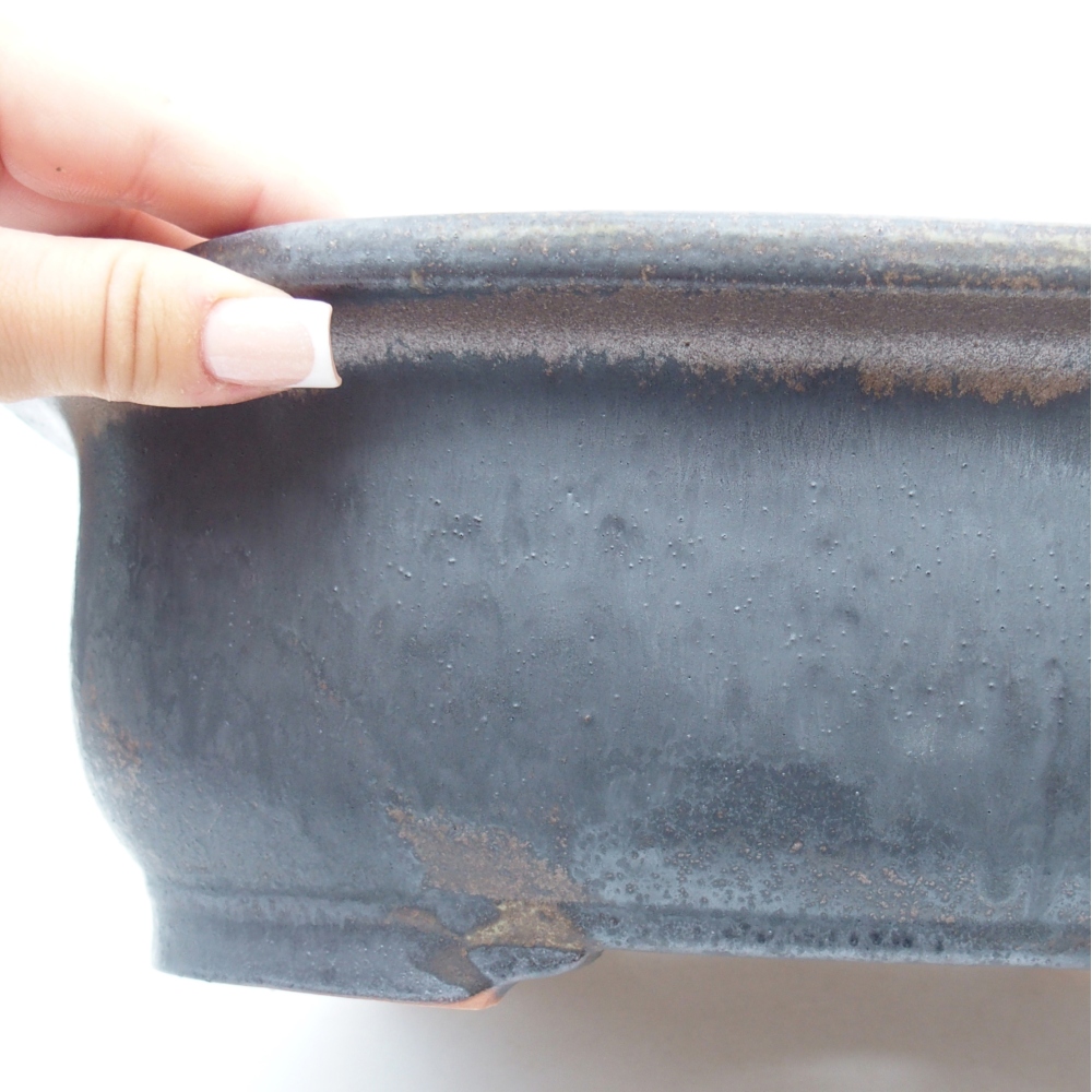 Ceramic bonsai bowl 30 x 26 x 10,5 cm, brown