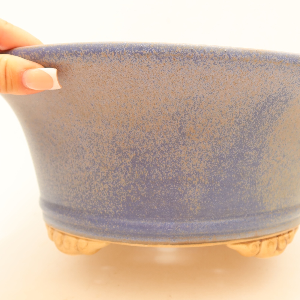 Ceramic bonsai pot, 29 x 29 x 12 cm, blue